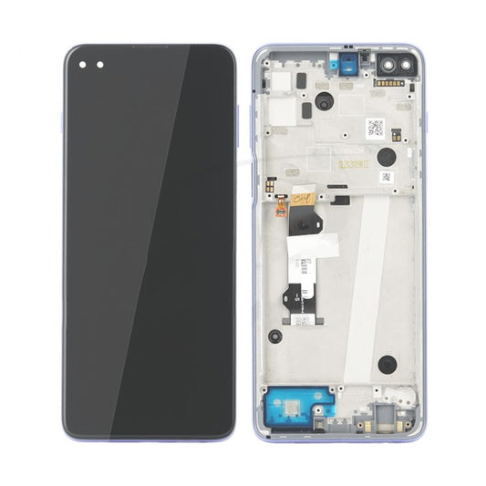 Motorola Moto G 5G Plus LCD Display Original  OEM With Frame  Azure Blue image 1