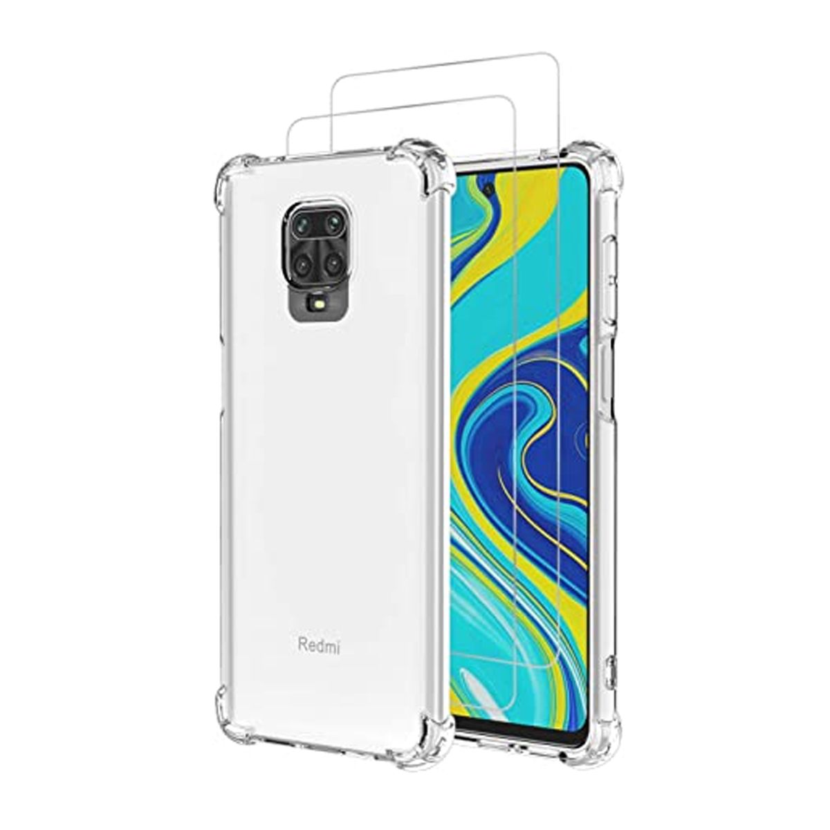 Stöttåligt Mobilskal Redmi Note 9 Pro - Transparent image 1