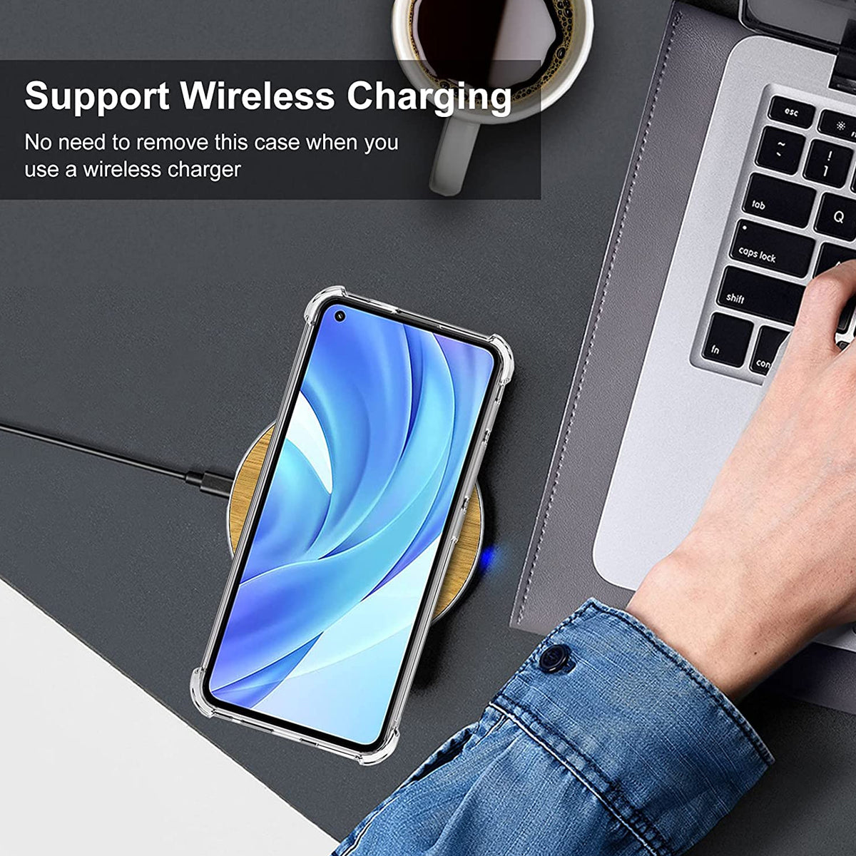 Stöttåligt Mobilskal Xiaomi 11 Lite/11 Lite 5G NE - Transparent image 4