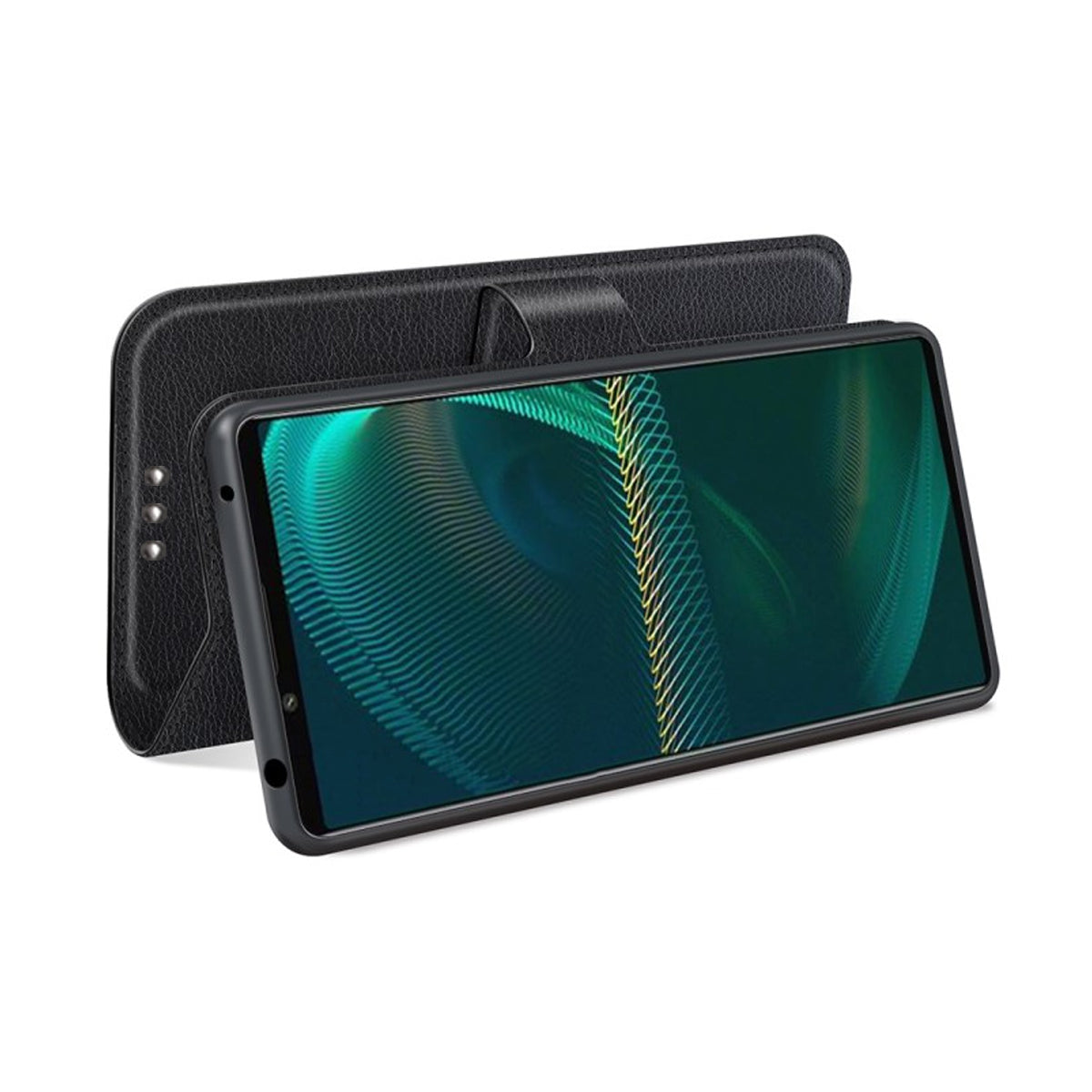 Sony Xperia 1 IV Plånboksfodral med Stativ - Svart image 4