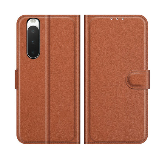 Sony Xperia 10 IV Plånboksfodral med Stativ - Brun image 1