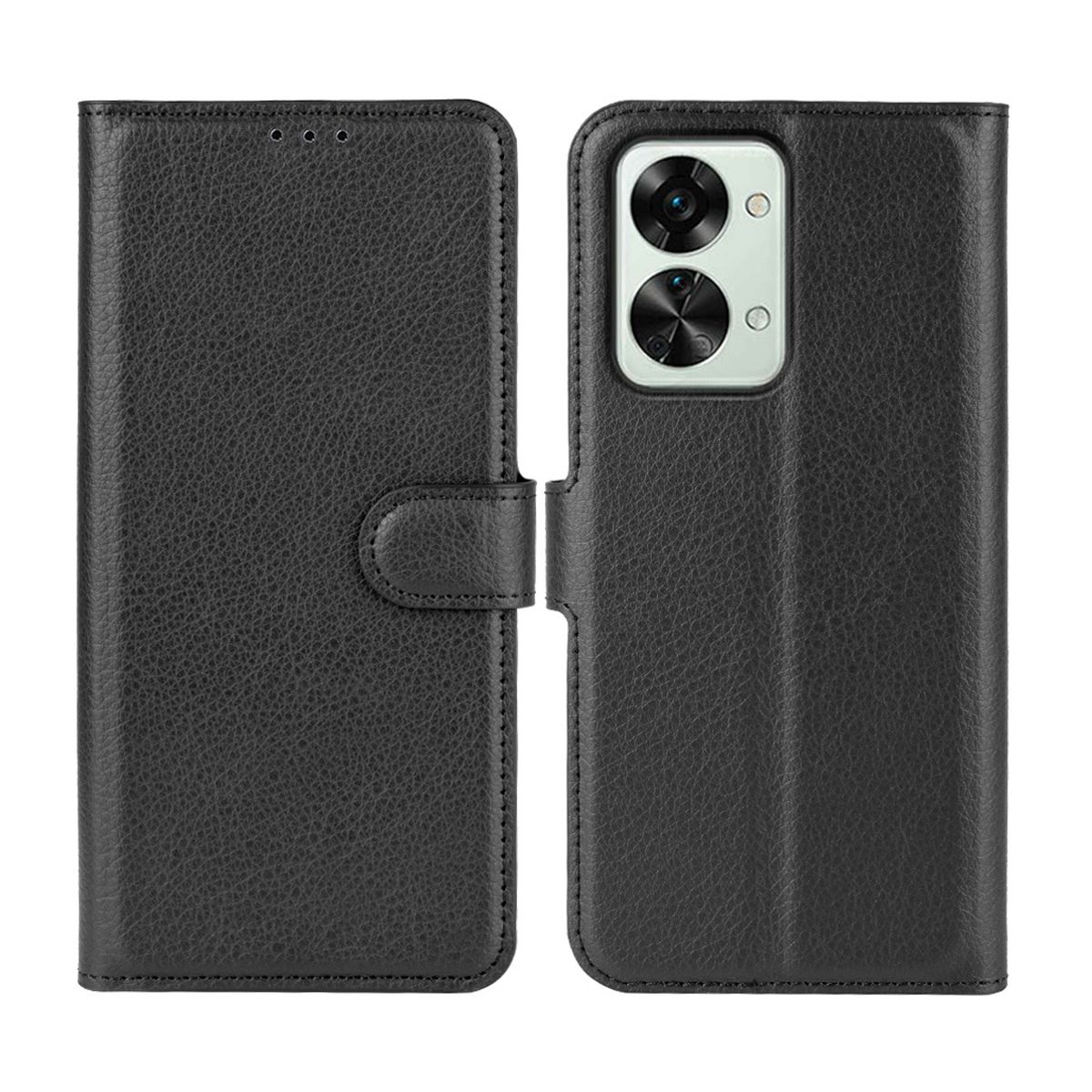 Oneplus Nord 2T Plånboksfodral med Stativ - Svart image 1