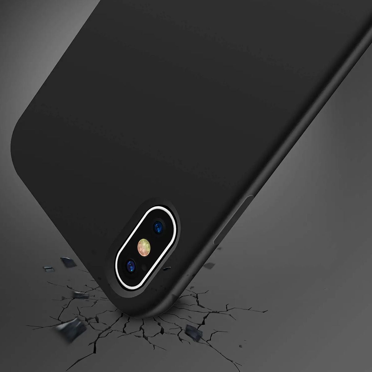 iPhone X/XS Silikonskal Rvelon - Svart image 4