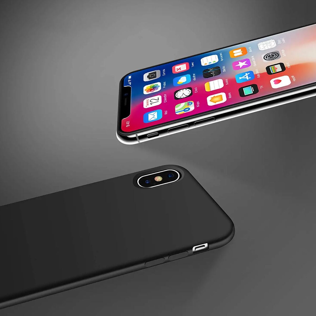 iPhone X/XS Silikonskal Rvelon - Svart image 5