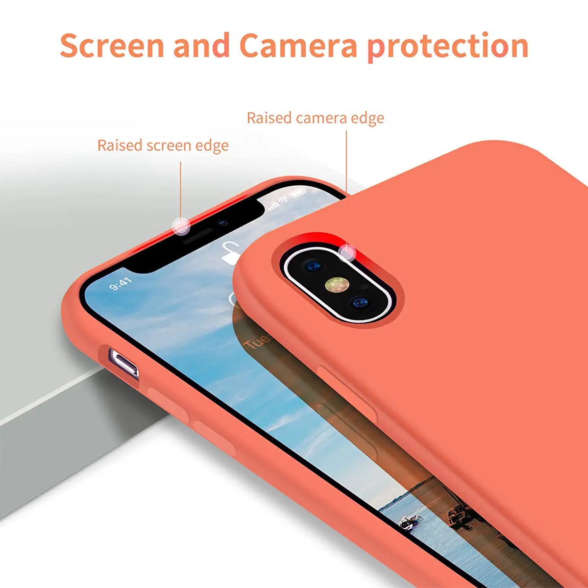 iPhone X/XS Silikonskal Rvelon - Rosa image 2
