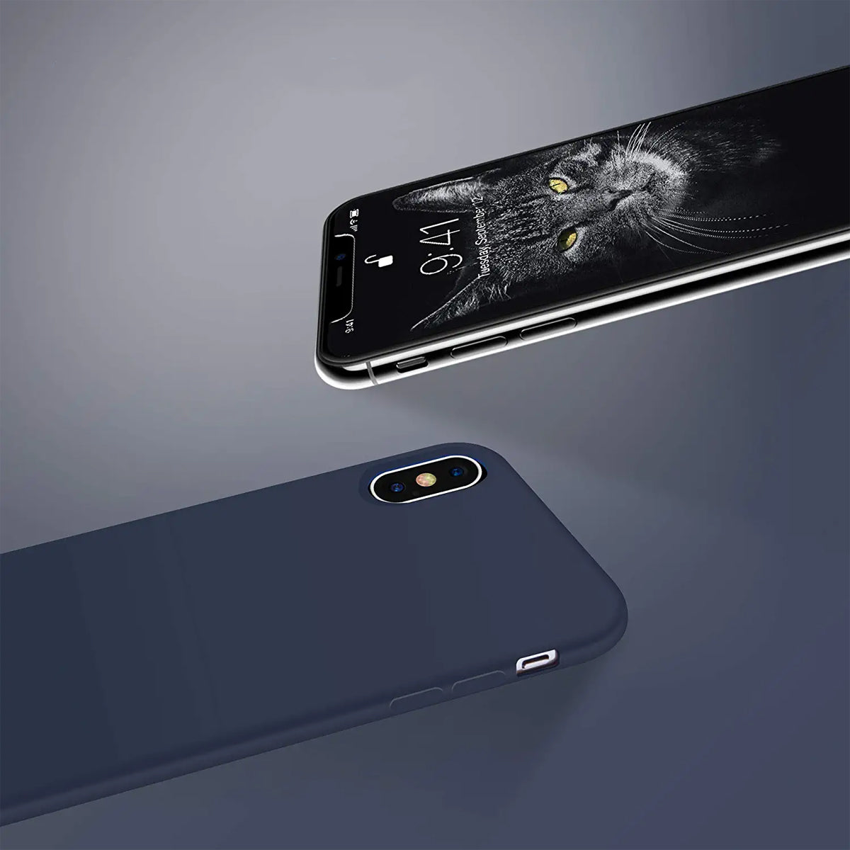 iPhone X/XS Silikonskal Rvelon - Blå image 3