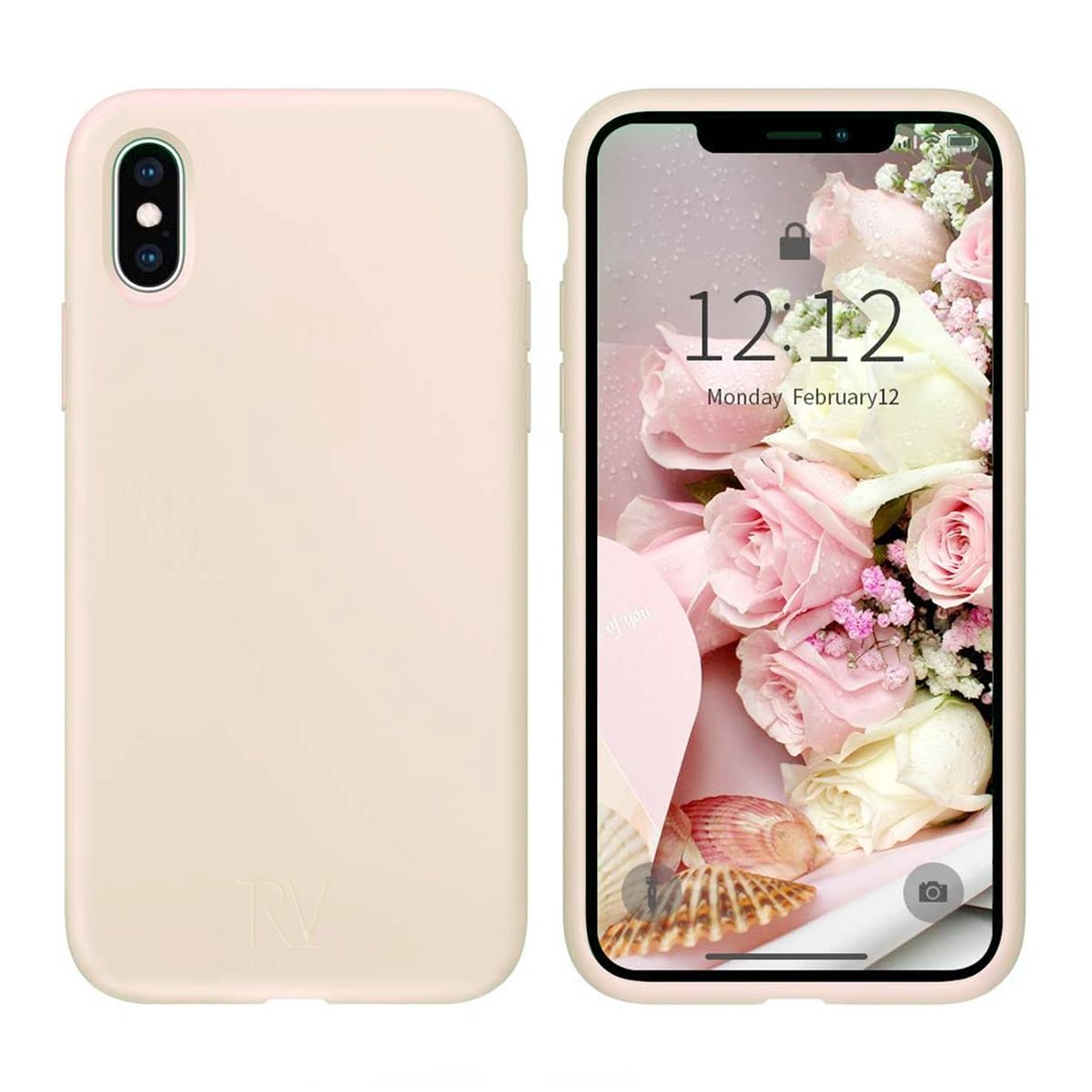 iPhone X/XS Silikonskal Rvelon - Beige image 1