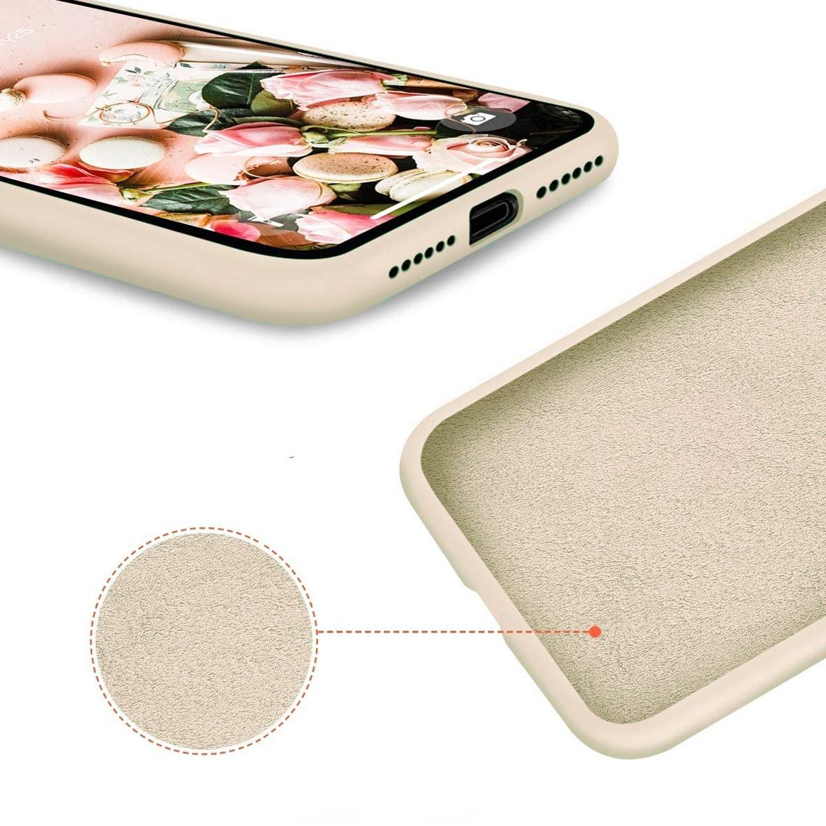 iPhone X/XS Silikonskal Rvelon - Beige image 4