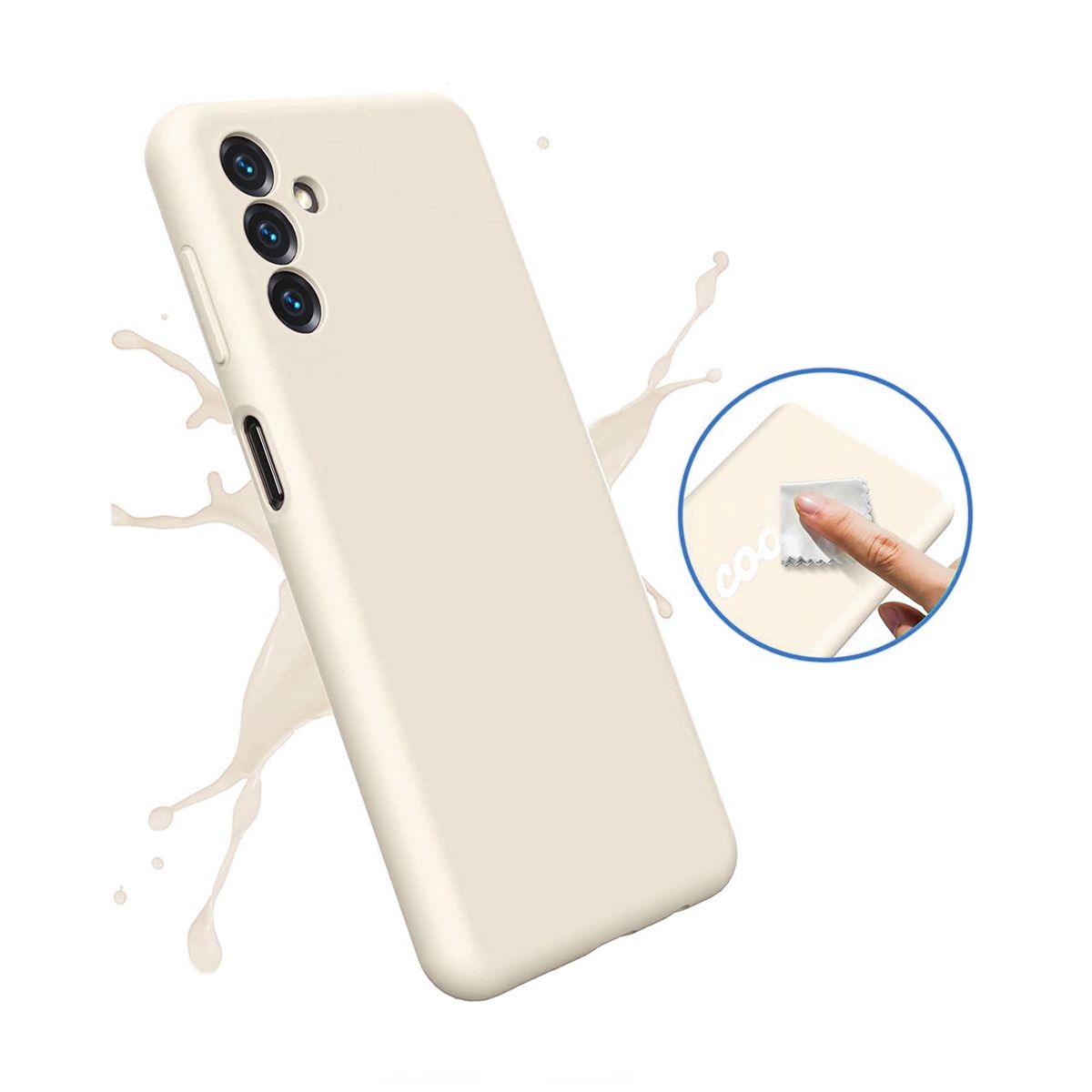 Samsung Galaxy A13 Silikonskal Rvelon - Beige image 3
