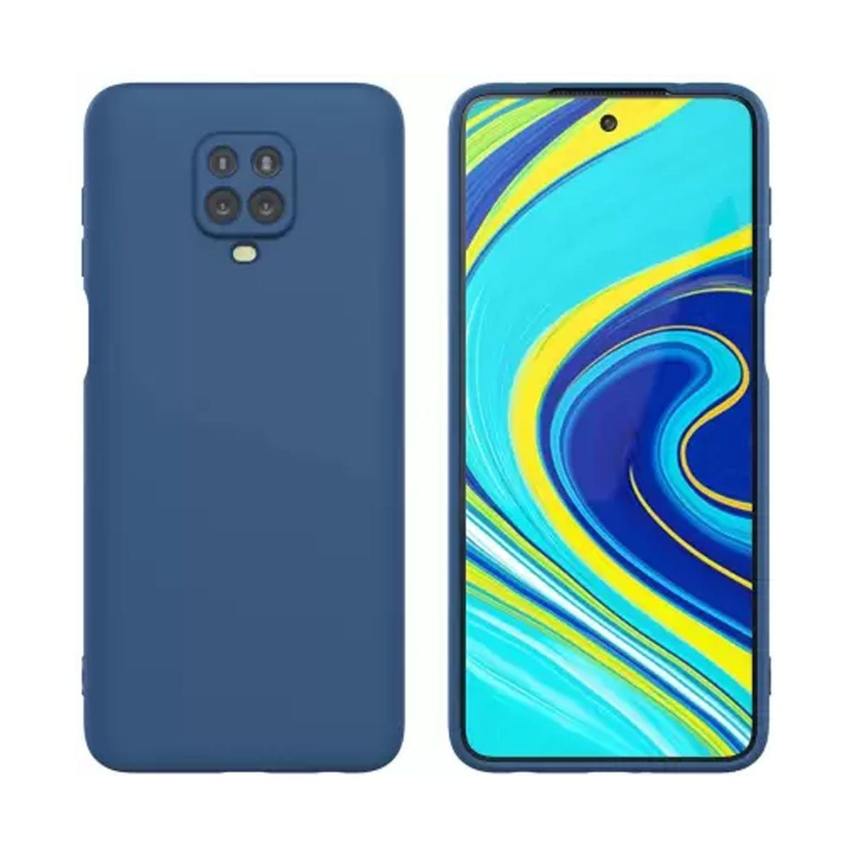 Silikonskal Xiaomi Redmi Note 9 Pro - Blå image 1