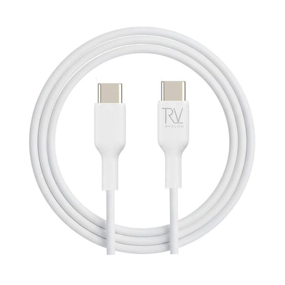 Rvelon USB-C till USB-C Kabel 2m - Vit image 4