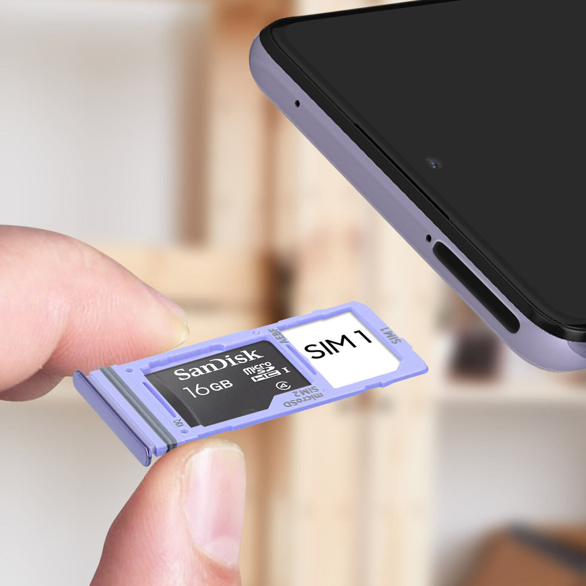 Samsung Galaxy A52s simkortshållare - Lila image 4