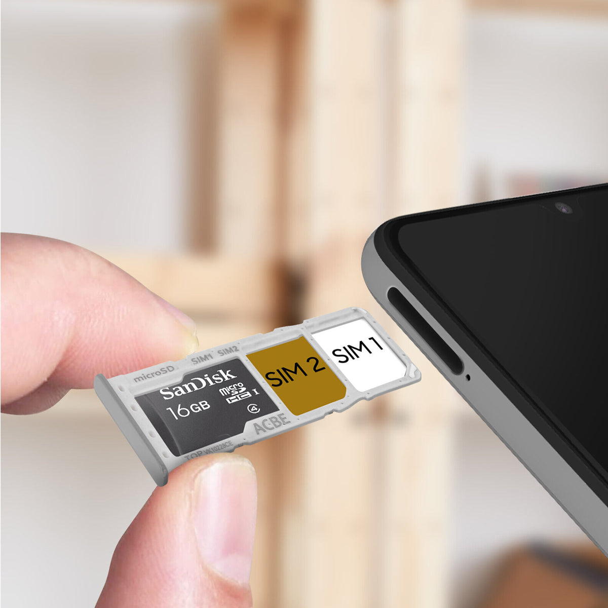 Samsung Galaxy A32 4G Simkortshållare - Vit image 3