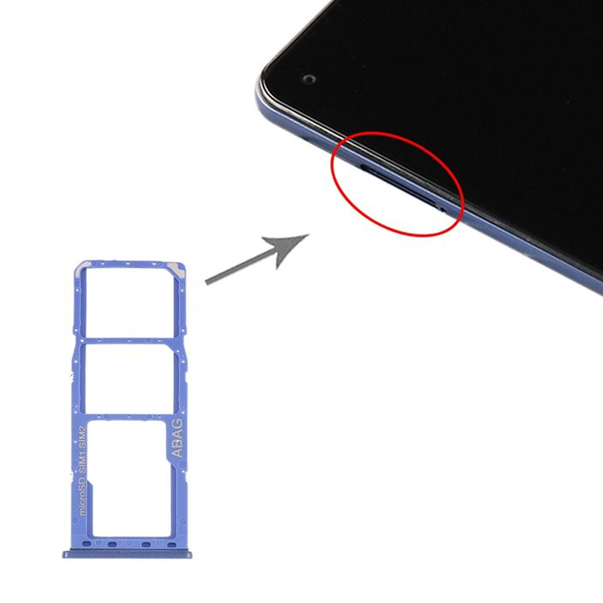 Samsung Galaxy A21s Simkortshållare - Blå image 4