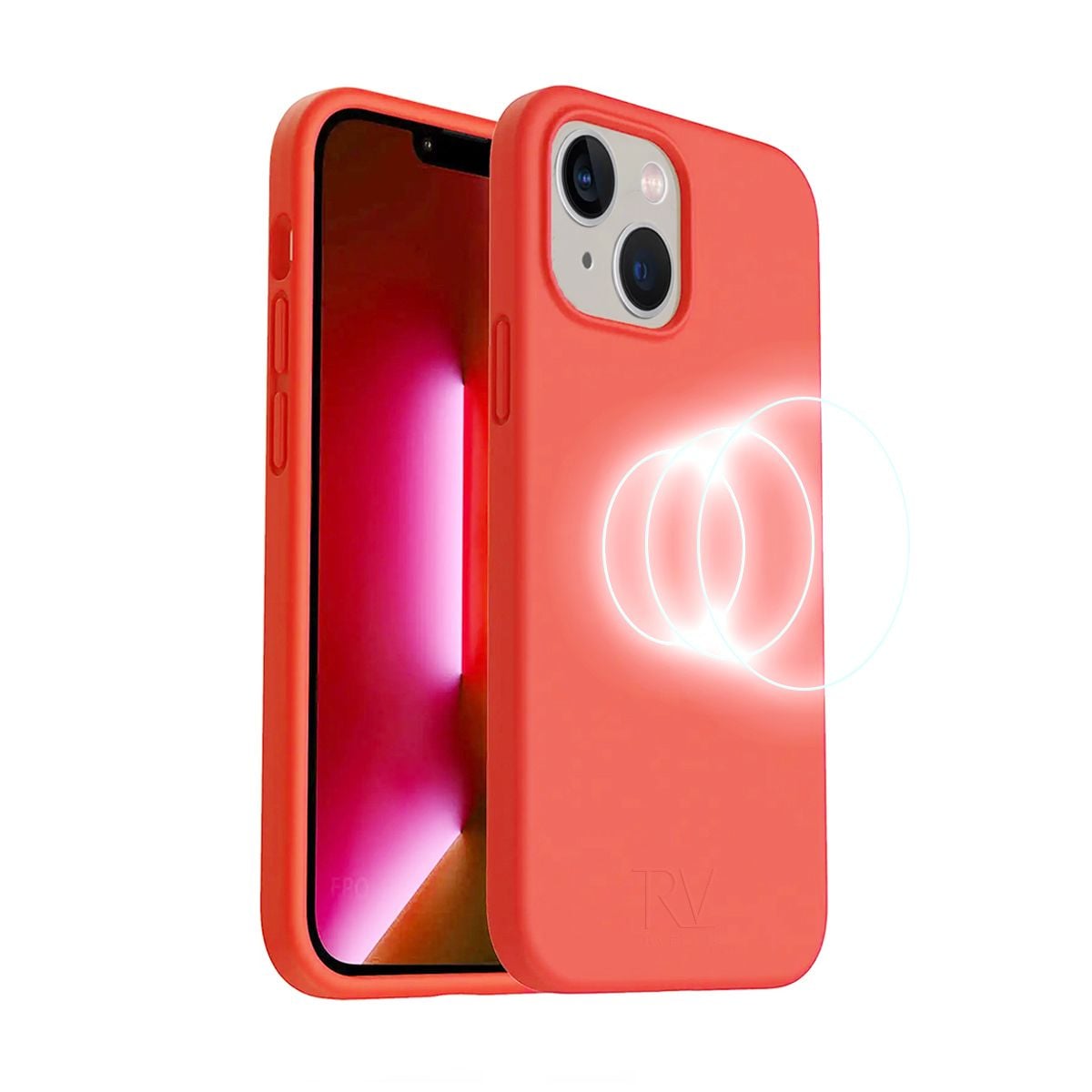 iPhone 14 Plus Silikonskal Rvelon MagSafe - Rosa image 1