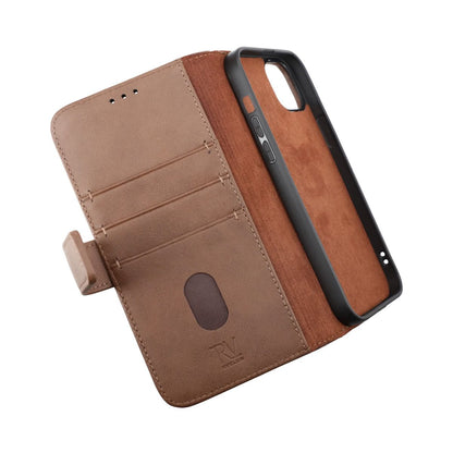 iPhone 14 Plånboksfodral Läder Rvelon - Brun image 4
