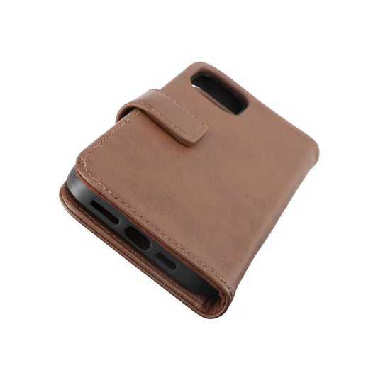 iPhone 14 Plus Plånboksfodral Läder Rvelon - Brun image 2
