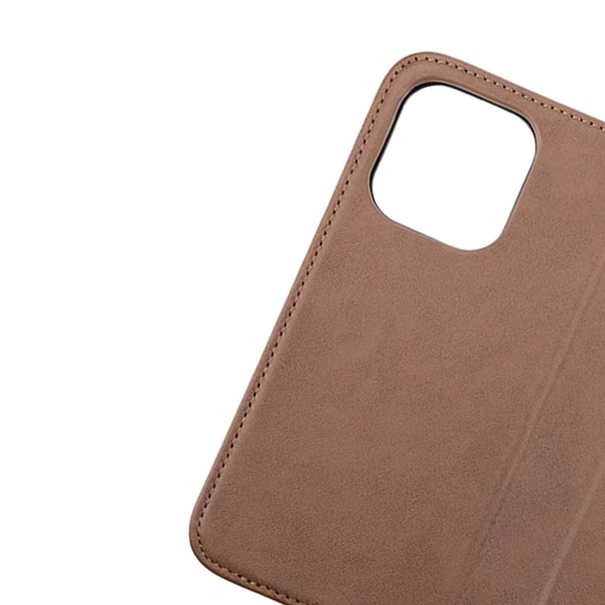 iPhone 14 Pro Max Plånboksfodral Läder Rvelon - Brun image 3