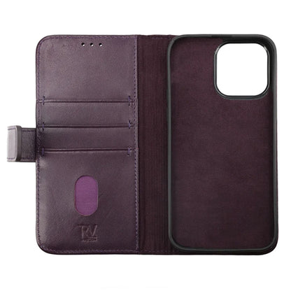 iPhone 14 Pro Max Plånboksfodral Läder Rvelon - Lila image 2