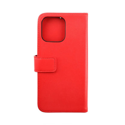 iPhone 14 Pro Plånboksfodral Läder Rvelon - Röd image 6