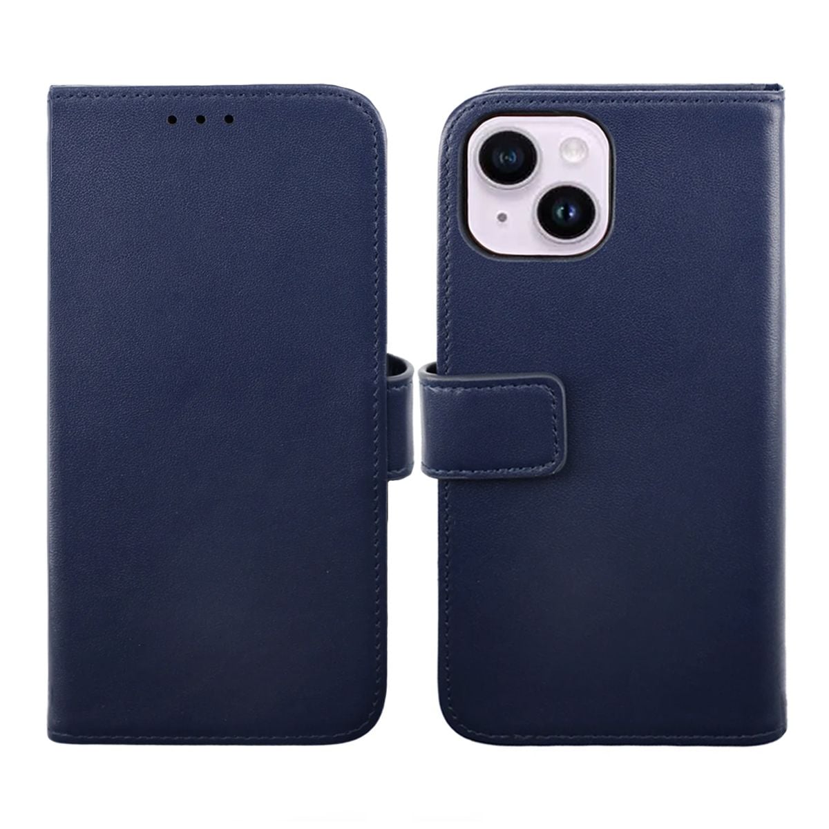 iPhone 14 Plus Plånboksfodral Läder Rvelon - Blå image 1