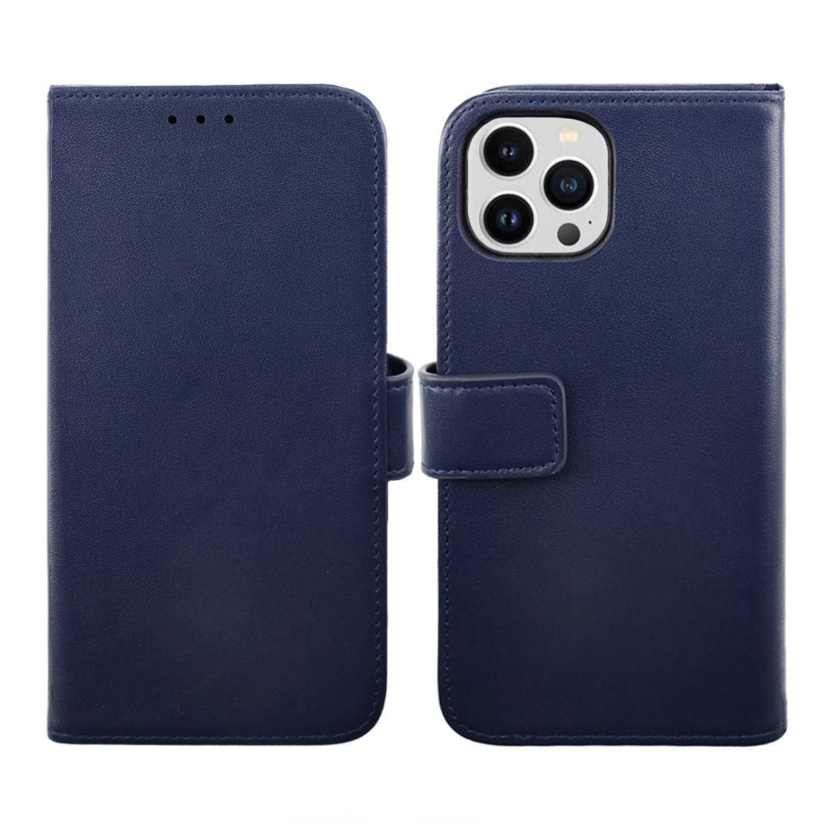 iPhone 14 Pro Max Plånboksfodral Läder Rvelon - Blå image 1