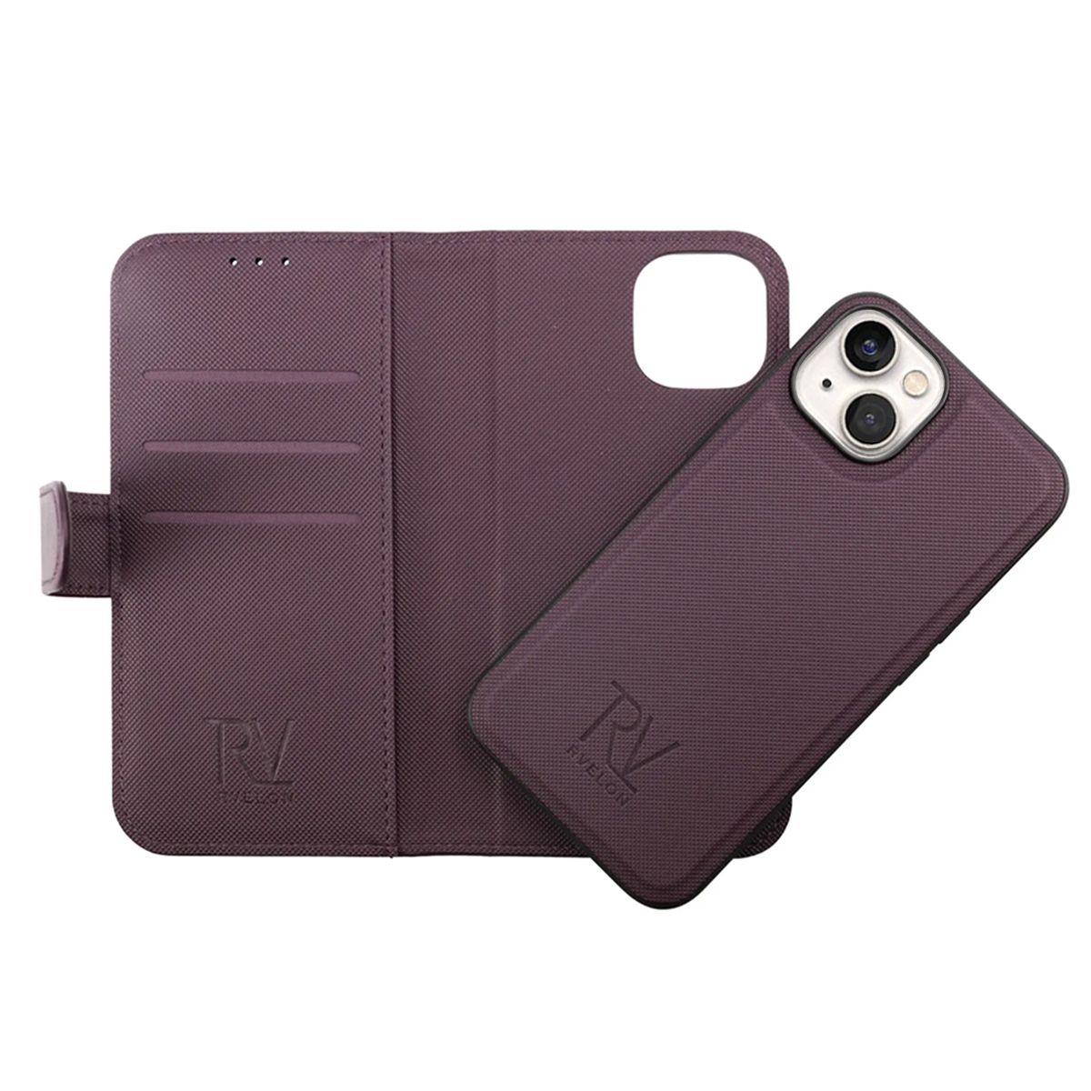 iPhone 14 Plus Plånboksfodral Magnet Rvelon - Lila image 3