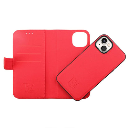 iPhone 14 Plus Plånboksfodral Magnet Rvelon - Röd image 3