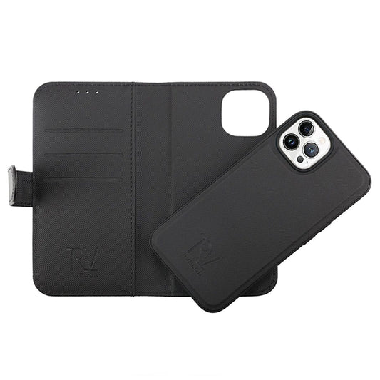iPhone 14 Pro Plånboksfodral Magnet Rvelon - Svart image 3