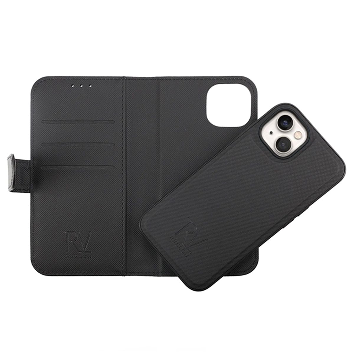 iPhone 14 Plus Plånboksfodral Magnet Rvelon - Svart image 3