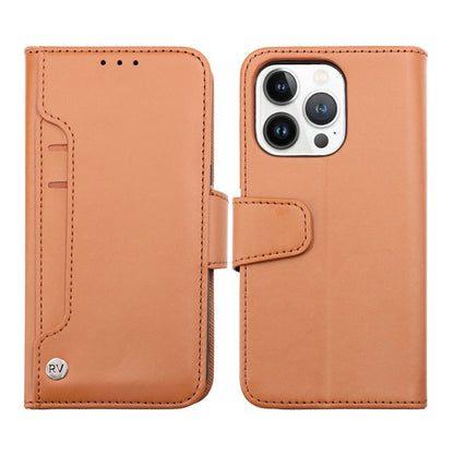 iPhone 14 Pro Plånboksfodral Extra Kortfack Rvelon - Brun image 1