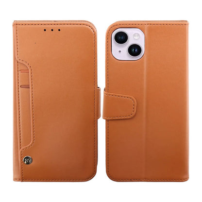 iPhone 14 Plus Plånboksfodral Extra Kortfack Rvelon - Brun image 1