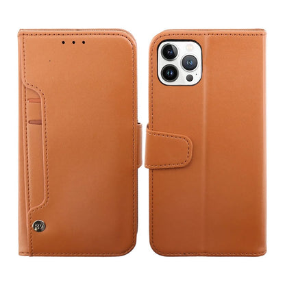 iPhone 14 Pro Max Plånboksfodral Extra Kortfack Rvelon - Brun image 1
