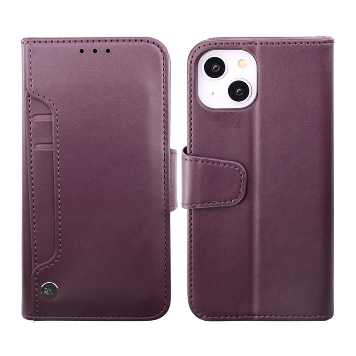 iPhone 14 Plus Plånboksfodral Extra Kortfack Rvelon - Lila image 1