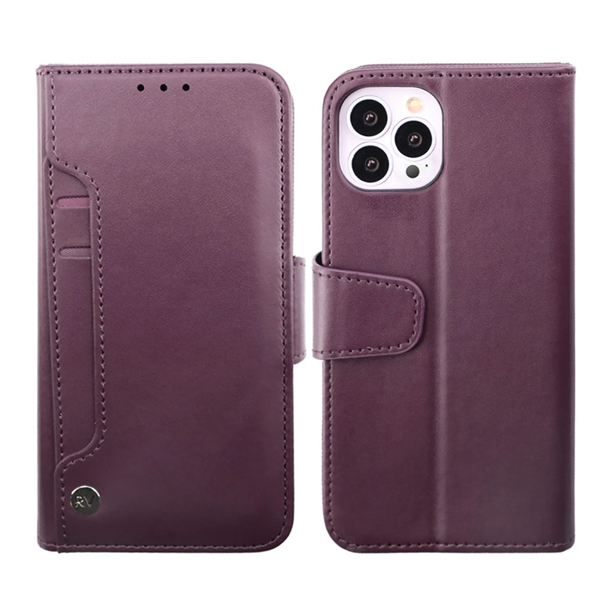 iPhone 14 Pro Max Plånboksfodral Extra Kortfack Rvelon - Lila image 1