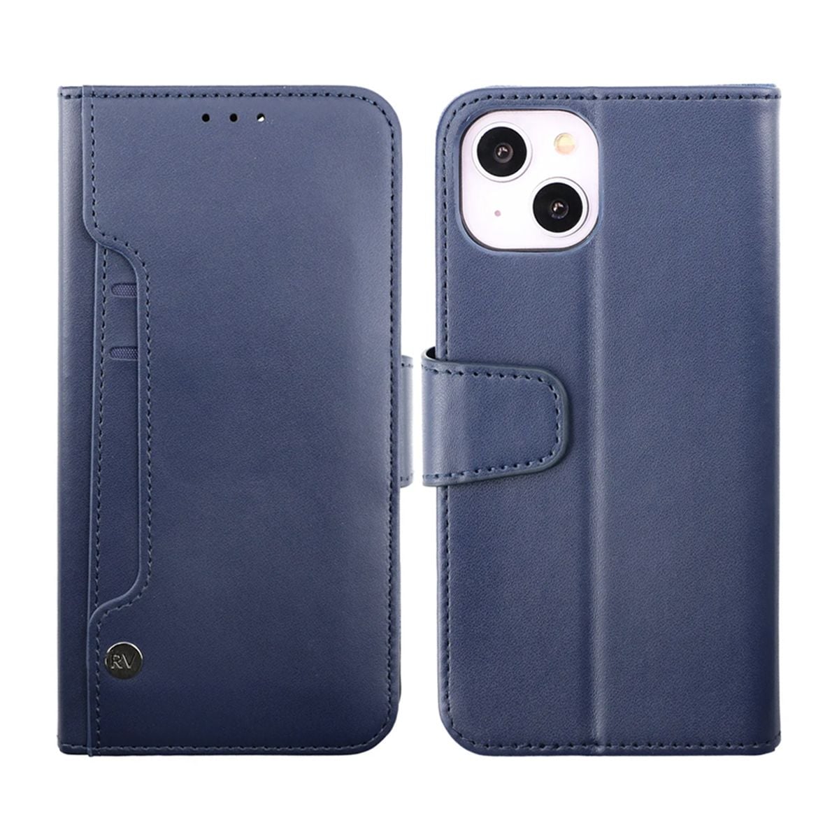 iPhone 14 Plus Plånboksfodral Extra Kortfack Rvelon - Blå image 1