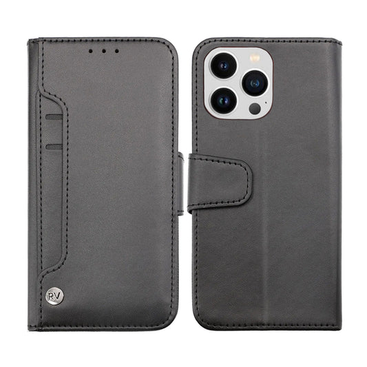 iPhone 14 Pro Plånboksfodral Extra Kortfack Rvelon - Svart image 1