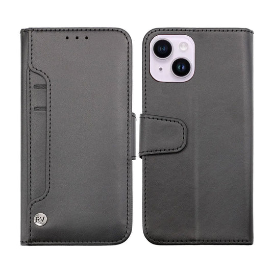 iPhone 14 Plus Plånboksfodral Extra Kortfack Rvelon - Svart image 1