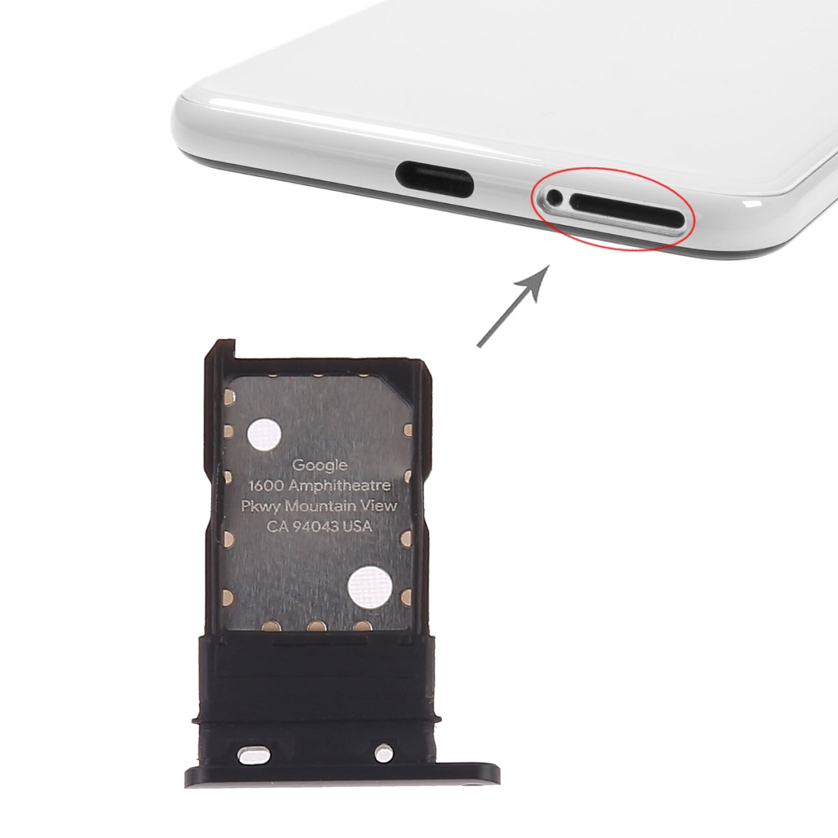 Google Pixel 3 Simkortshållare - Svart image 4