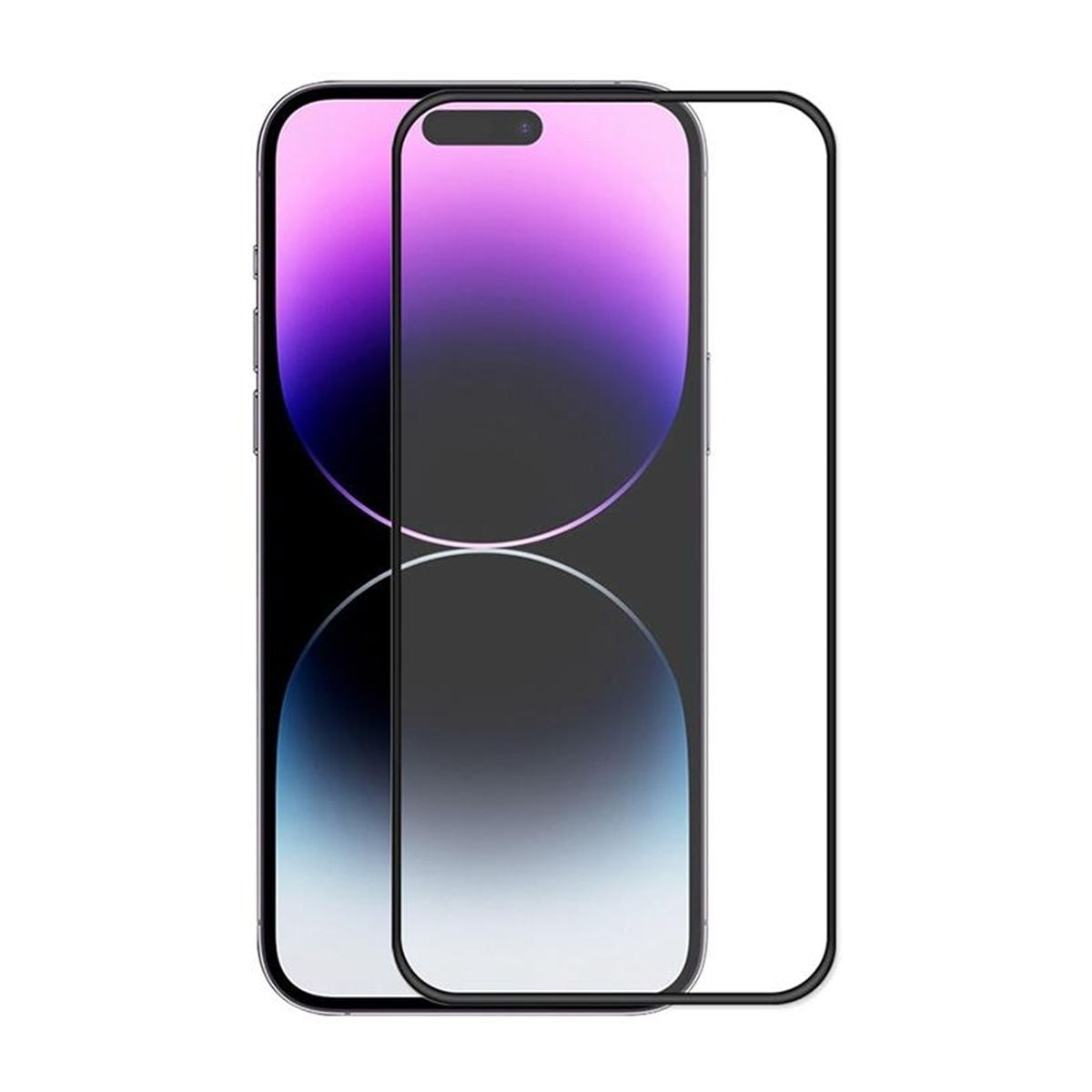 Skärmskydd iPhone 14 Pro - 3D Härdat Glas Svart (bulk) image 1