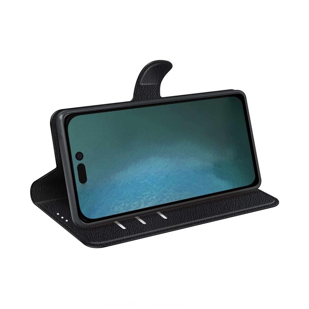 iPhone 14 Plånboksfodral med Stativ - Svart image 2