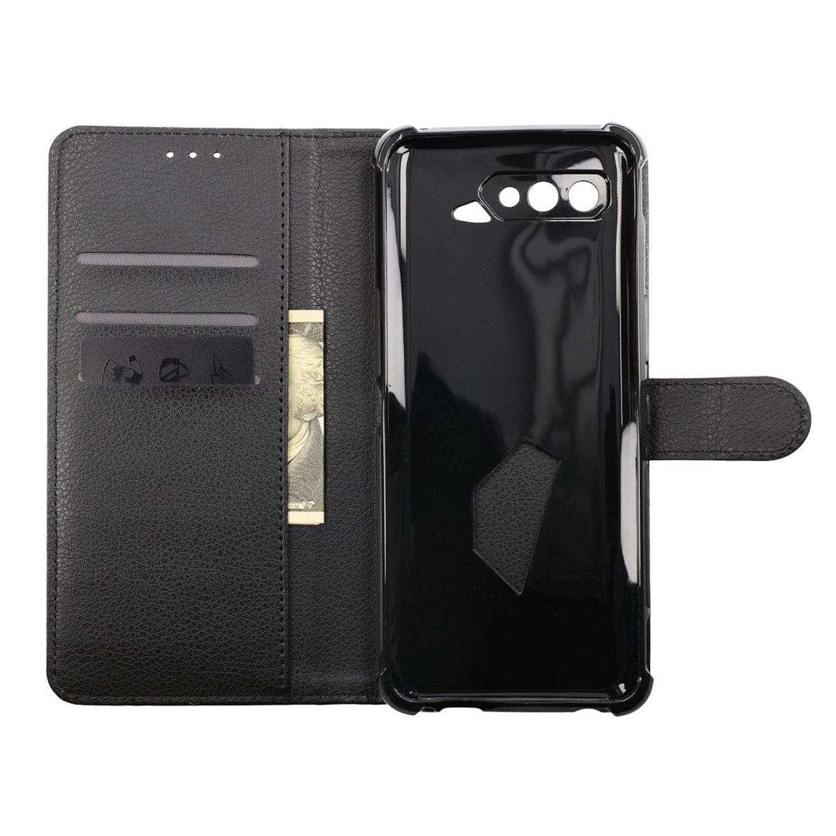 Asus ROG Phone 5s Plånboksfodral med Stativ - Svart image 2