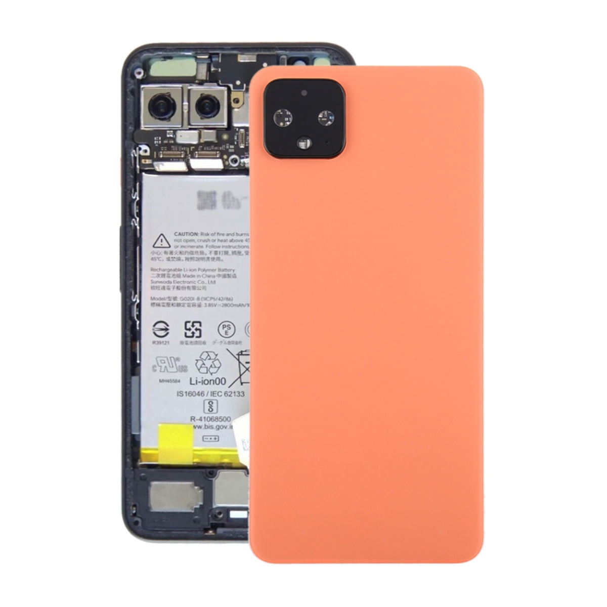 Google Pixel 4 XL Baksida/Batterilucka OEM - Orange image 1