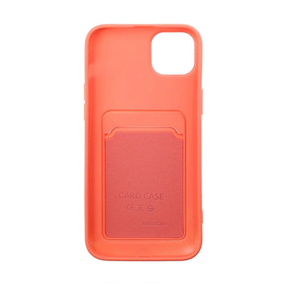 iPhone 14 Silikonskal med Korthållare - Orange image 3