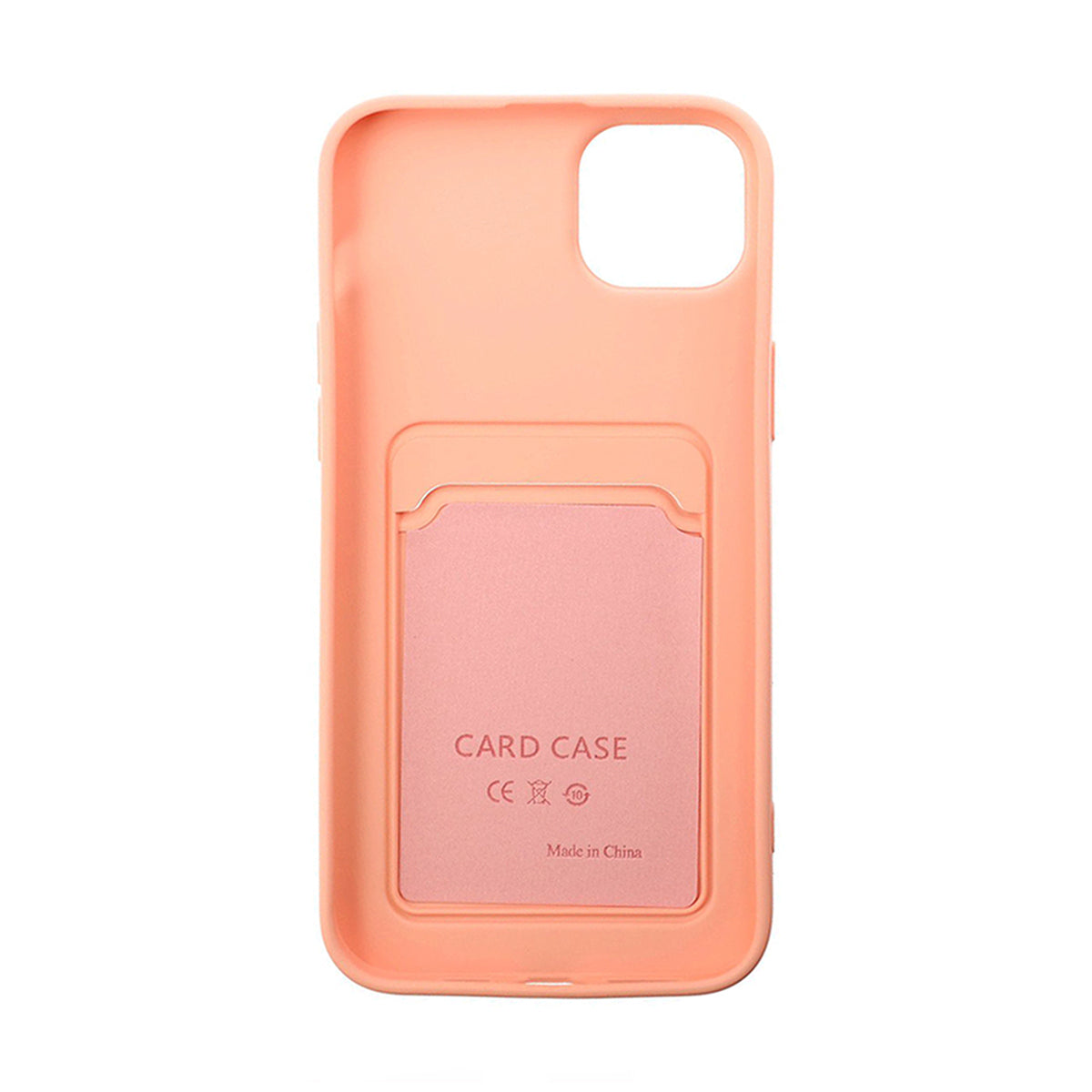 iPhone 14 Silikonskal med Korthållare - Rosa image 3