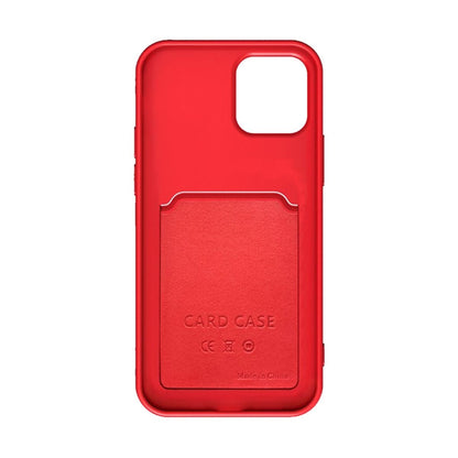 iPhone 14 Pro Max Silikonskal med Korthållare - Röd image 3