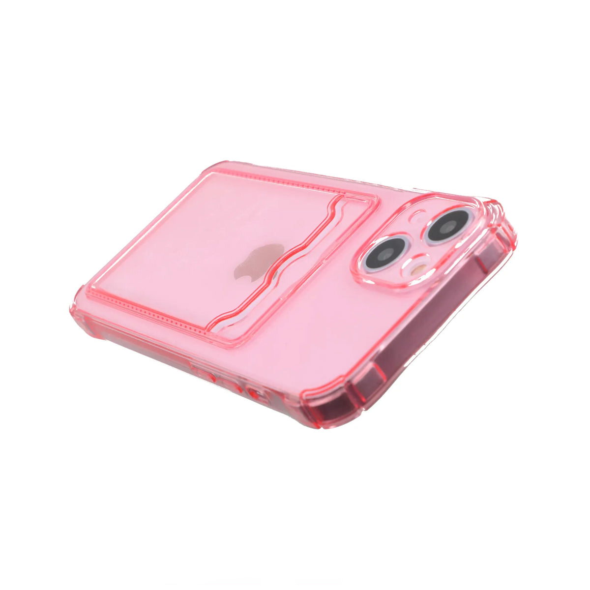 iPhone 14 Stöttåligt Skal med Korthållare - Rosa image 3