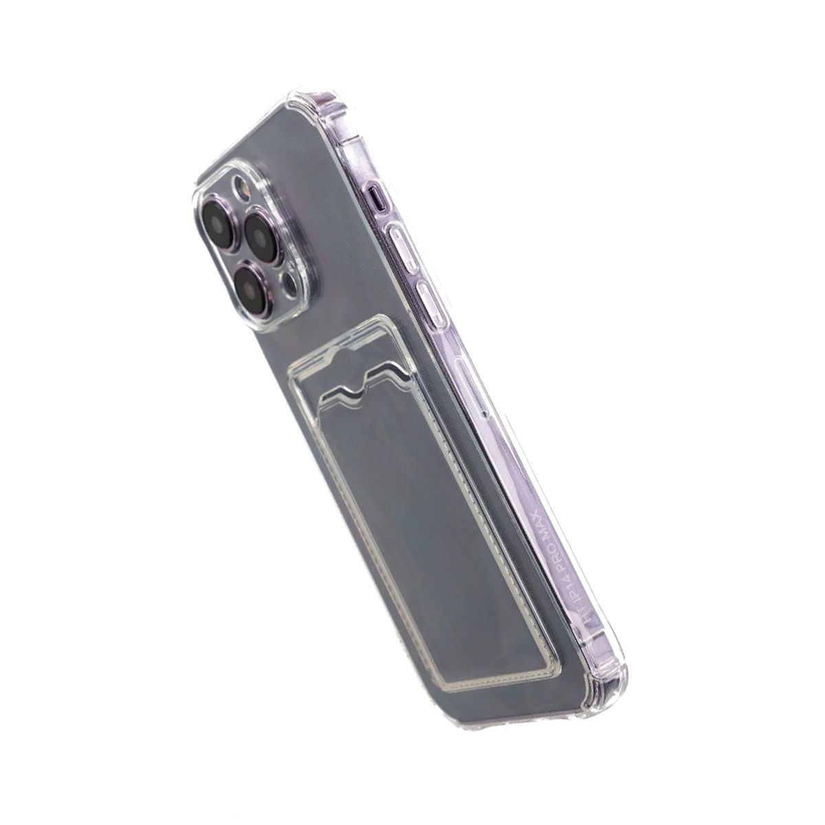 iPhone 14 Pro Stöttåligt Skal med Korthållare - Transparent image 2