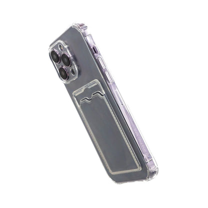 iPhone 14 Pro Stöttåligt Skal med Korthållare - Transparent image 2