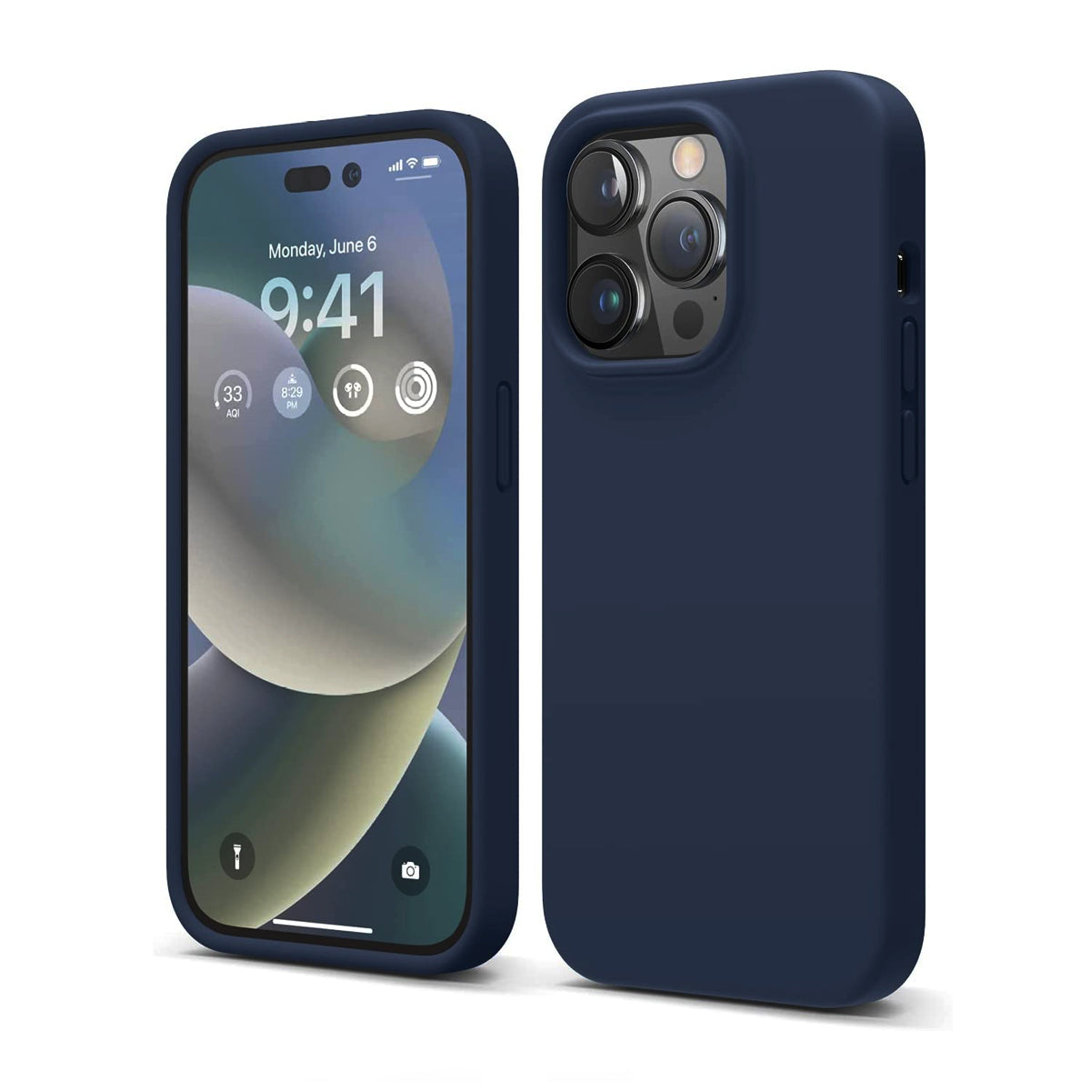 iPhone 14 Pro Max Silikonskal - Mörkblå image 1
